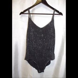 American Eagle - Gray Acid Wash Bodysuit XL